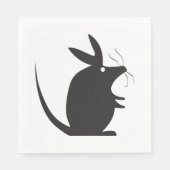 Serviette En Papier Silhouette de la souris (Devant)