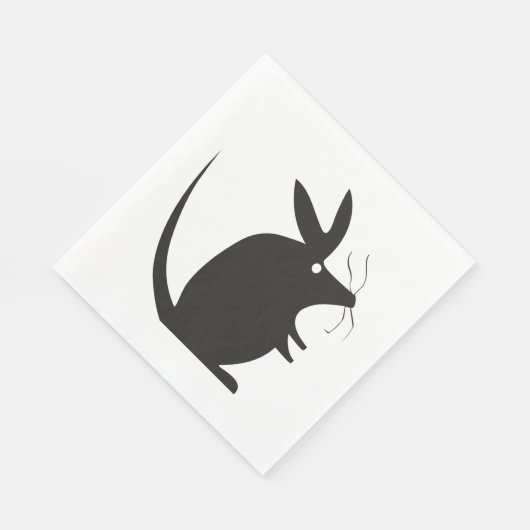 Serviette En Papier Silhouette de la souris (Coin)