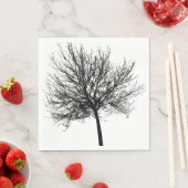 Serviette En Papier Silhouette de l'arbre (En situation)