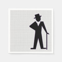 Silhouette de l'homme dansant avec chapeau supérie