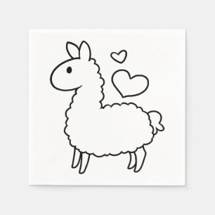Serviette En Papier Silhouette de Little Llama