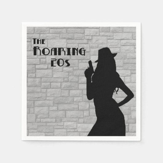 Serviette En Papier Silhouette de poule d'arme (Devant)