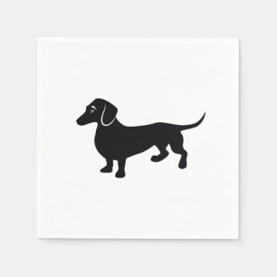 Serviette En Papier Silhouette de teckel