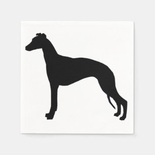 Serviette En Papier Silhouette de whippet