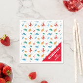 Serviette En Papier Silhouette Dinosaure (En situation)