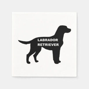 Serviette En Papier silhouette du nom du labrador