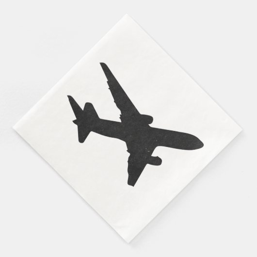 Serviette En Papier Silhouette Jet (Coin)