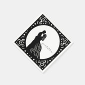 Serviette En Papier Silhouette Mariage Couple Papier noir serviettes (Coin)