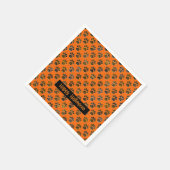 Serviette En Papier Silhouette Paw Animal Halloween Pawty Orange (Coin)