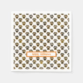 Serviette En Papier Silhouette Paw Halloween Blanc Pawty (Devant)