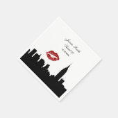Serviette En Papier Silhouette Skyline NYC, ESB 1 BW (Coin)