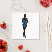 Serviette En Papier Silhouette Tennis Player Papier Naples (En situation)