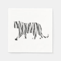 Silhouette Tiger noir et blanc