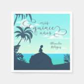 Serviette En Papier Silhouette tropicale Quinceanera (Devant)