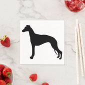 Serviette En Papier Silhouette Whippet (En situation)