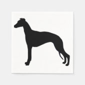 Serviette En Papier Silhouette Whippet (Devant)