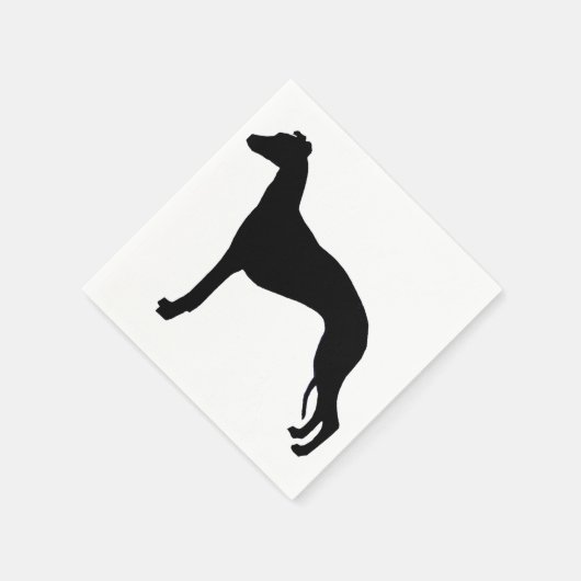 Serviette En Papier Silhouette Whippet (Coin)