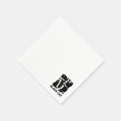 Serviette En Papier Silhouettes de chat noir - Design Feline mignon (Coin)