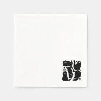 Silhouettes de chat noir - Design Feline mignon