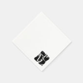 Serviette En Papier Silhouettes de chat noir - Design Feline mignon (Coin)