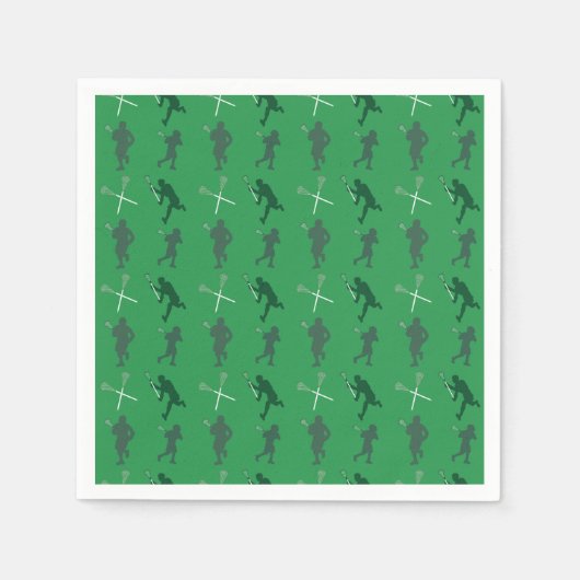 Serviette En Papier Silhouettes de crosse verte (Devant)