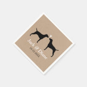 Serviette En Papier Silhouettes Vizsla avec serviettes de texte person (Coin)