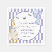 Serviette En Papier Silly Goose 1er anniversaire (Devant)