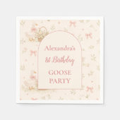 Serviette En Papier Silly Goose 1st Birthday Party (Devant)