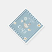 Serviette En Papier Silly Goose Daisy Boy 1er anniversaire (Coin)