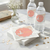 Serviette En Papier Silly Goose First Birthday Water Bottle Label
