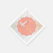 Serviette En Papier Silly Goose First Birthday Water Bottle Label (Coin)