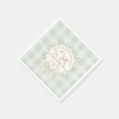 Serviette En Papier Silly Goose Gender neutral Sage Baby Shower (Coin)