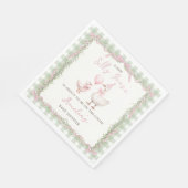 Serviette En Papier Silly Goose Gingham Duck baby Shower (Coin)