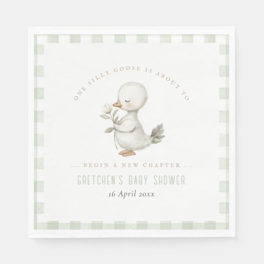 Serviette En Papier Silly Goose New Chapter Spring Baby Shower (Devant)