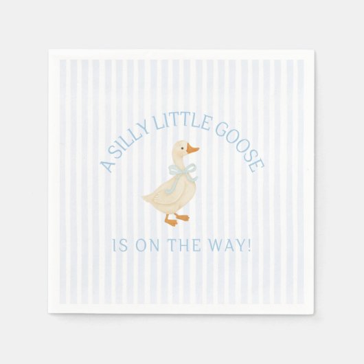 Serviette En Papier Silly Little Goose Baby Shower  (Devant)