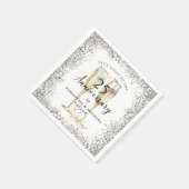 Serviette En Papier Silver 25th Wedding Anniversary (Coin)