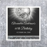 Serviette En Papier Silver 60th Birthday Party 70's Disco Ball<br><div class="desc">Augmentez votre 60e anniversaire avec nos serviettes Disco Ball 70's Silver 60th Birthday Party 70, conçues pour ajouter une touche de sophistication et de style rétro à votre panier jalon. Dans une teinte d'argent chatoyante, ces serviettes exsument l'élégance et la nostalgie. Le graphique de la boule disco vous transporte à...</div>