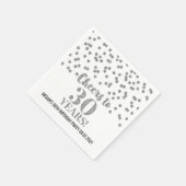 Serviette En Papier Silver Confetti encourage à 30 ans anniversaire (Coin)