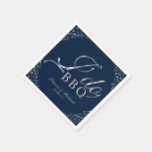 Serviette En Papier Silver Confetti Marine I Do BBQ (Coin)
