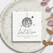 Serviette En Papier Silver Disco Ball Dernière Disco Bachelorette Part