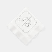 Serviette En Papier Silver et Mariage blanc purement catholique (Coin)