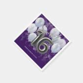 Serviette En Papier Silver Foil Sweet 16 Anniversaires Ballons Party P (Coin)