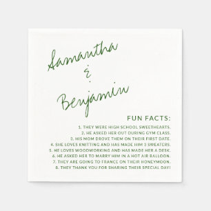 Serviette En Papier Silver Fun Fun Facts À propos de mariée et Mariage