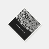 Serviette En Papier Silver Glam Cheetah Print Exotic Print Party (Coin)