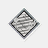 Serviette En Papier Silver Glittery Stiletto & Streamers 25e anniversa (Coin)