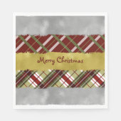 Serviette En Papier Silver, Gold And Plaid Paper Napkin (Devant)