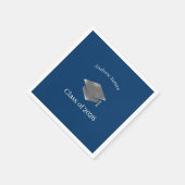 Serviette En Papier  Silver Graduation Cap -Class of 2026= no2 (Coin)