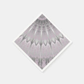 Serviette En Papier Silver Mauve Mandala (Coin)