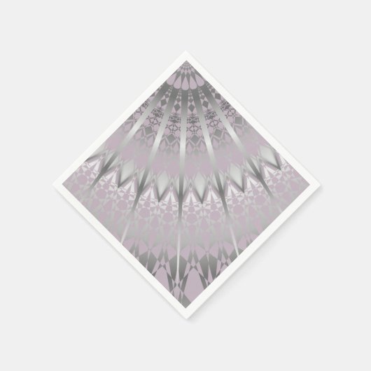 Serviette En Papier Silver Mauve Mandala (Coin)