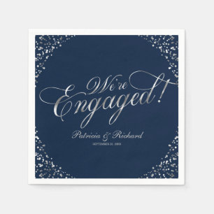 Serviette En Papier Silver Navy Nous sommes engagés dans la partie Eng